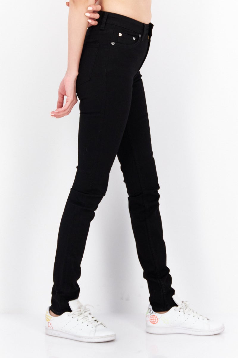 Weekday Women Skinny Fit Solid Stretchable Jeans, Black - Image 4