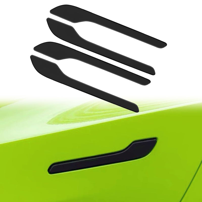 Tesheer for Tesla Door Handle Sticker Anti Scratch for Tesla Car DoorHandle Wrap for Model 3Y Accessories 4PCS Door Handle Protective Tesla Accessories Matte Black - Image 2