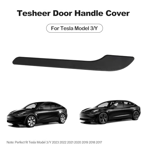 Tesheer for Tesla Door Handle Sticker Anti Scratch for Tesla Car DoorHandle Wrap for Model 3Y Accessories 4PCS Door Handle Protective Tesla Accessories Matte Black - Image 3