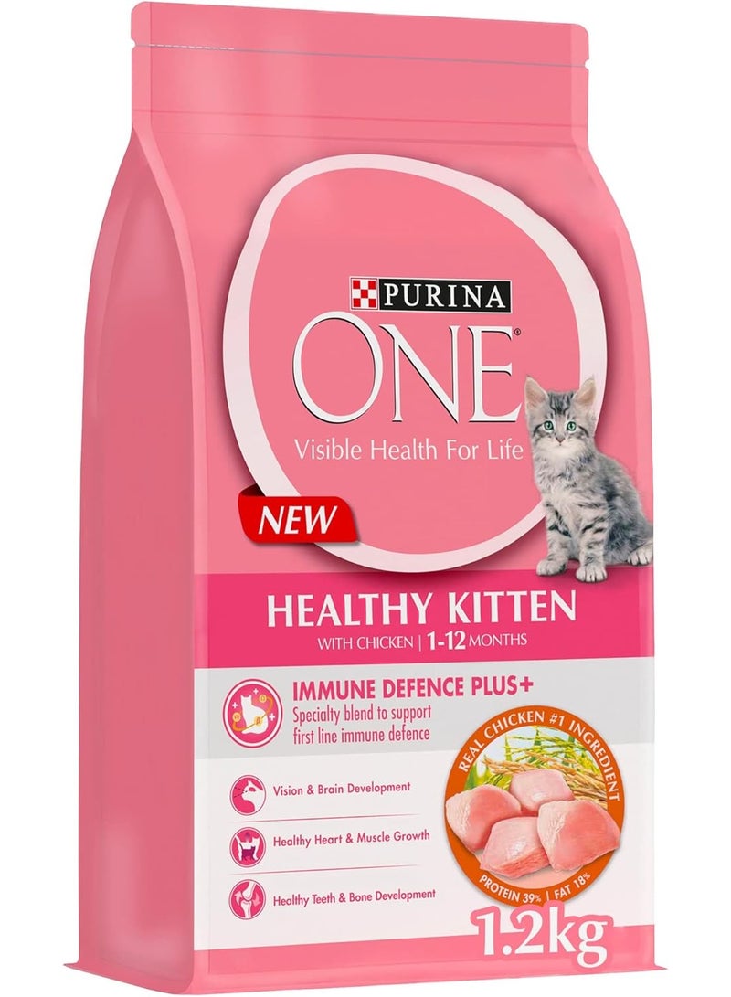 Purina ONE Healthy Kitten Cat Food With Chicken Flavour Promo Price 1.2Kg