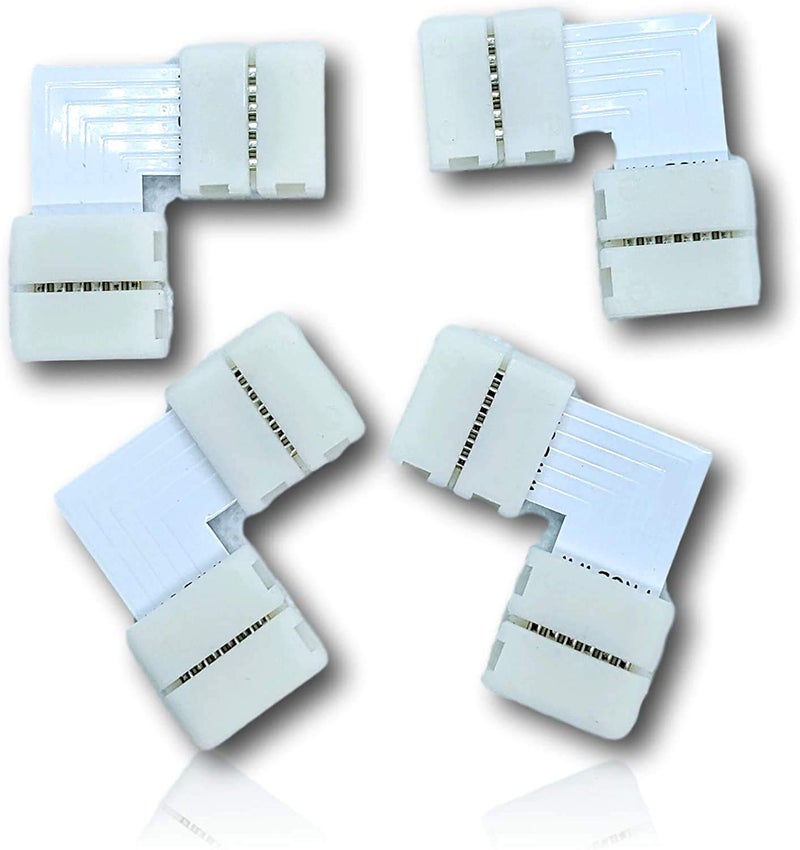 protium L Shape Connector for RGB Light strips (for corner 90 degree joint), Can't be used with waterproof Strips, 4Pcs - Image 1
