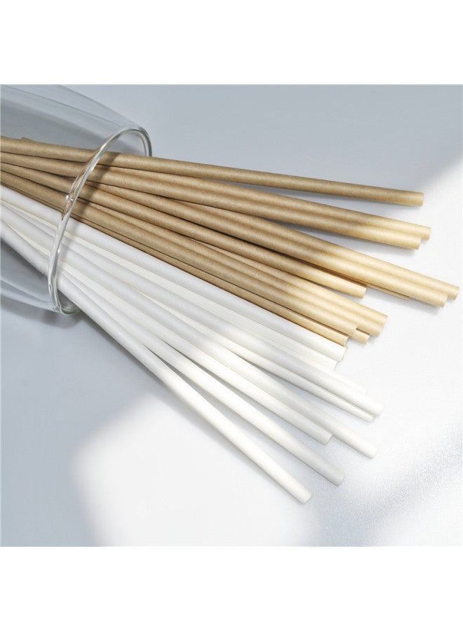 2021 Disposable White Kraft Solid Color Environmentally Friendly Degradable Paper Straw Pearl Straw Customizable LOGO-Color:Natural Color-Specifications:11mm*197mm - Image 5