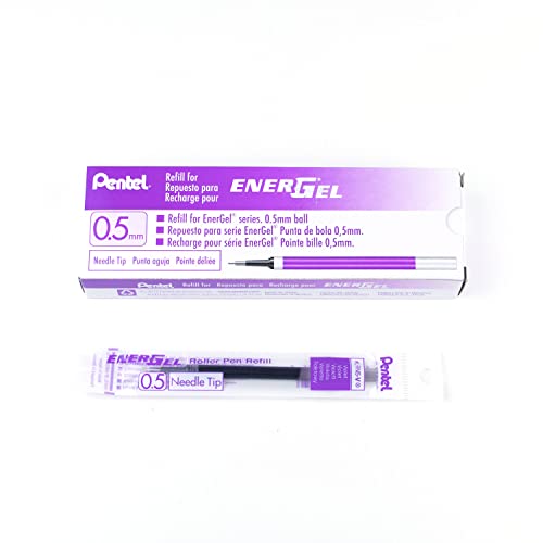 Pentel حبر إعادة تعبئة بنتل لقلم جيل إنرجل، (0.5 مم) طرف إبرة، حبر بنفسجي، علبة من 12 (LRN5-V) - Image 5