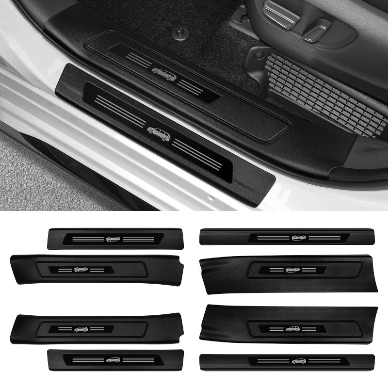 BILOPER Door Sill Guards Compatible with Toyota Sienna 2021-2025 2026 Accessories ABS Material Door Entry Guard Plate Decoration Front and Rear Door Pedal Kick Protection 8PCS - Image 1