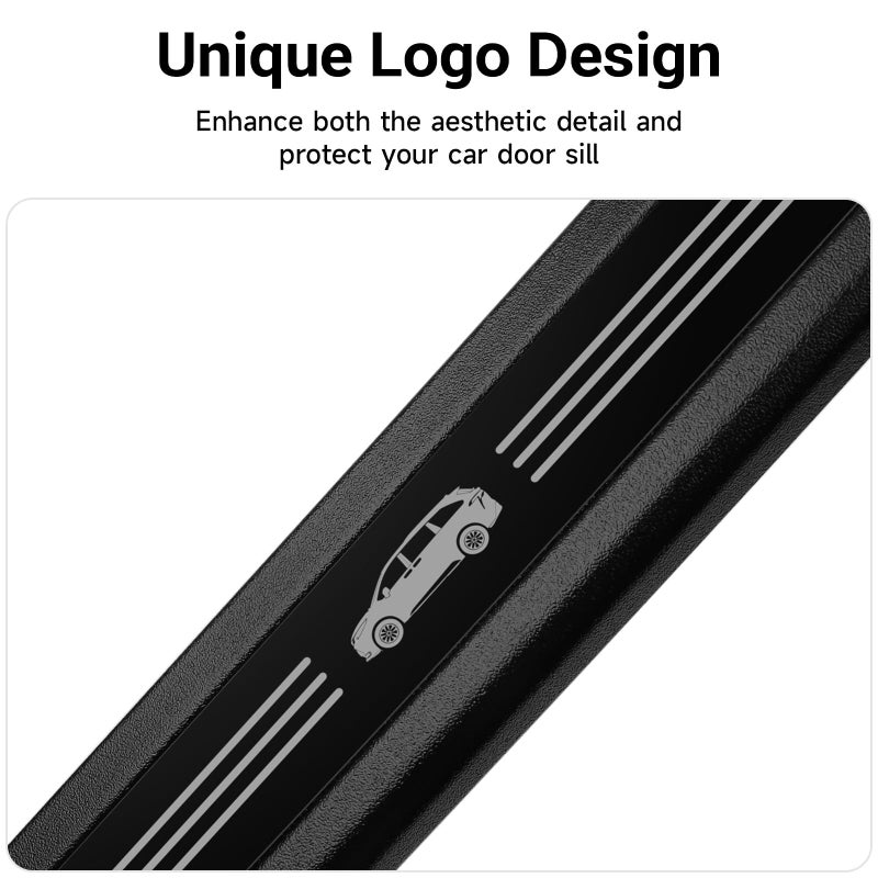 BILOPER Door Sill Guards Compatible with Toyota Sienna 2021-2025 2026 Accessories ABS Material Door Entry Guard Plate Decoration Front and Rear Door Pedal Kick Protection 8PCS - Image 5