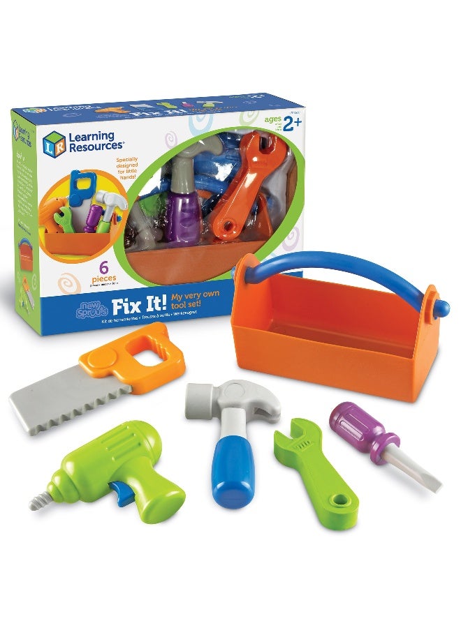 Learning Resources New Sprouts Fix It Tool Set Pretend Play Tools For Toddlers Ages 2 Plus - Image 1