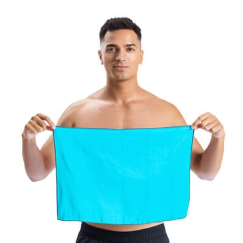 ADVENTOSE Arctic-Flow GT-6080 Microfiber Sports Towel – Ultra-Absorbent 60x80cm Gym Towel – Quick-Dry ICE-Cool Technology for Workout, Running & Yoga – Anti-Odor Premium Travel Towel (Aqua Blue) - Image 4