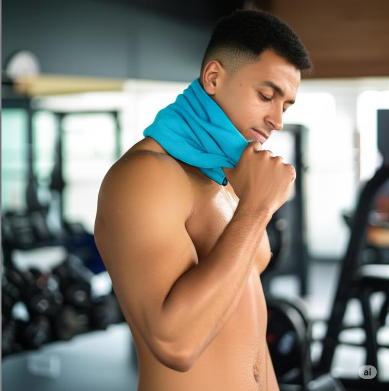 ADVENTOSE Arctic-Flow GT-6080 Microfiber Sports Towel – Ultra-Absorbent 60x80cm Gym Towel – Quick-Dry ICE-Cool Technology for Workout, Running & Yoga – Anti-Odor Premium Travel Towel (Aqua Blue) - Image 2