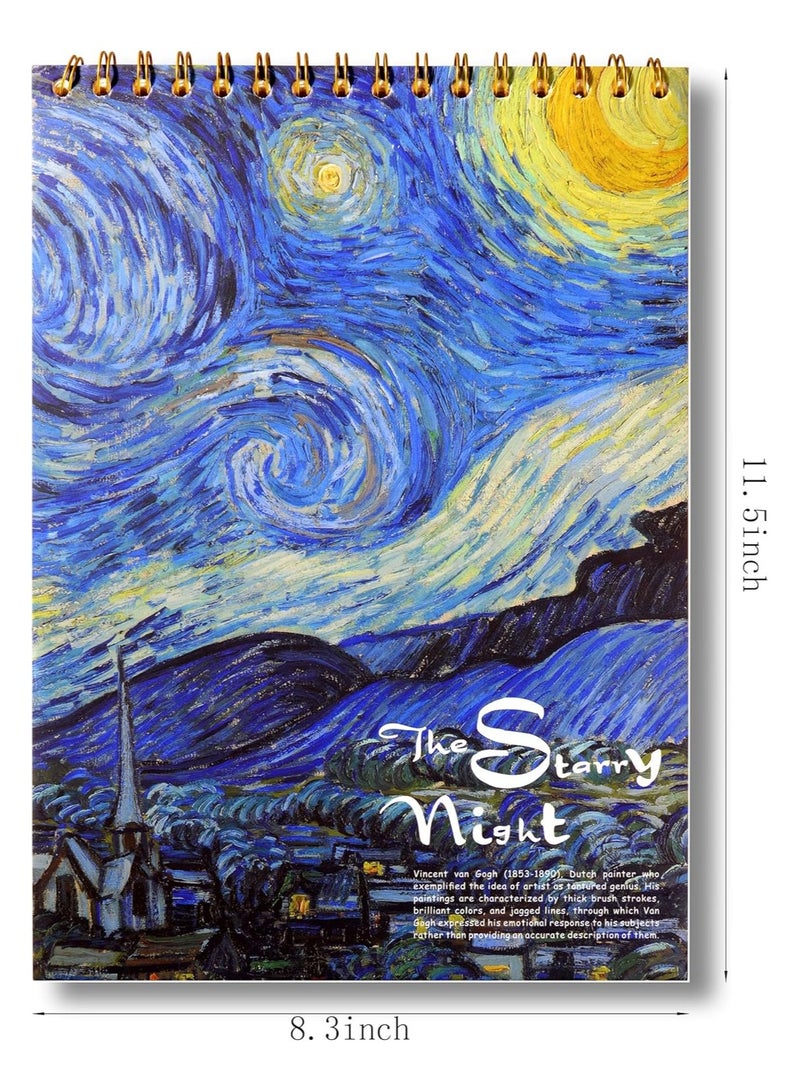 Generic 2Pcs A4 Sketch Book, Top Spiral Bound Sketch Pad, Each 60-Sheets (68lb/100gsm) Acid Free Art Sketchbook Artistic Drawing Painting Writing Paper for Beginners Artists  - Image 2