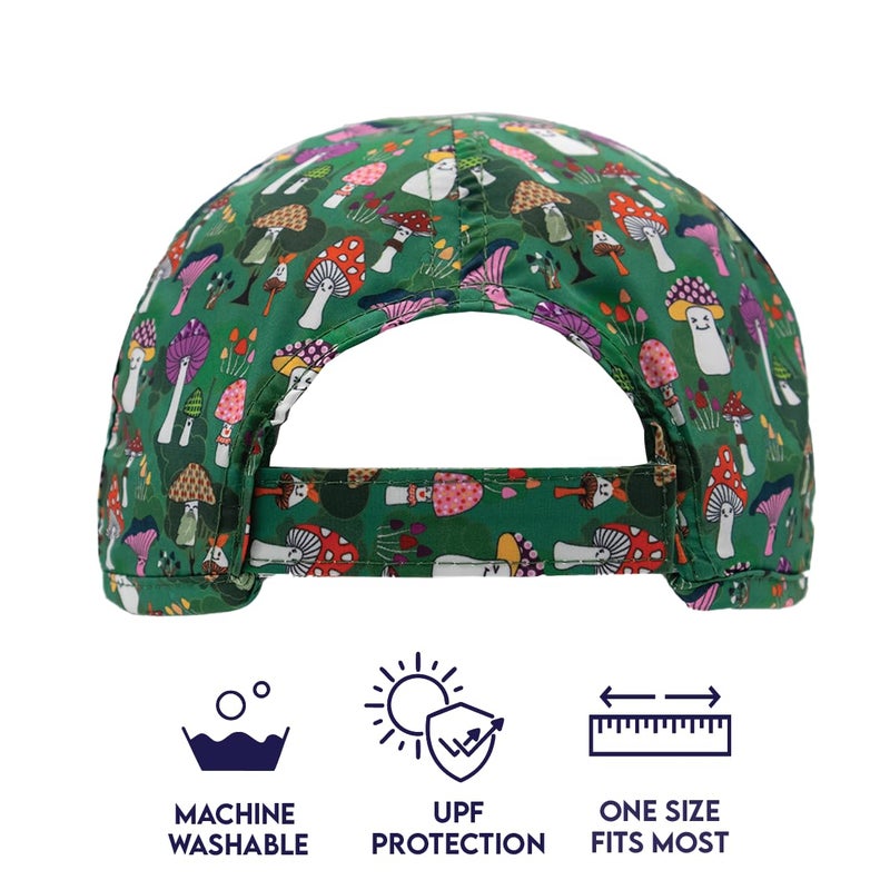Sprints Race Day Performance Running Cap | The Lightweight, Quick Dry, Sport Hat, One Size, Unisex (Mushroom Mania) - Image 2