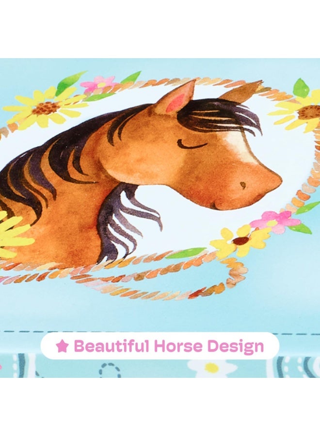 JewelKeeper Jewelry Box for Girls by Jewelkeeper - Barn Design Musical Jewelry Box with Spinning Horse Doll - Pony Stuff for Girls, Horse Gift for Kids, Equestrian Keepsake for Ages 2 Up - Home on The Range Tune - Image 2