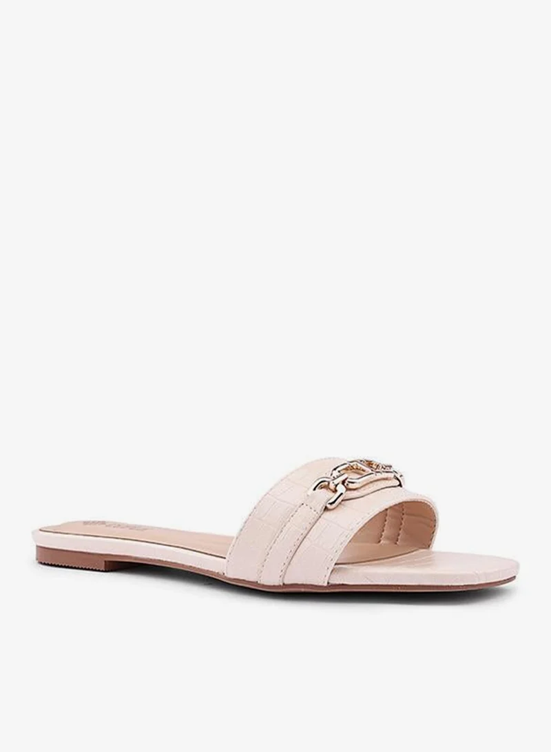 كابلي صنادل نسائية مسطحة منزلقة