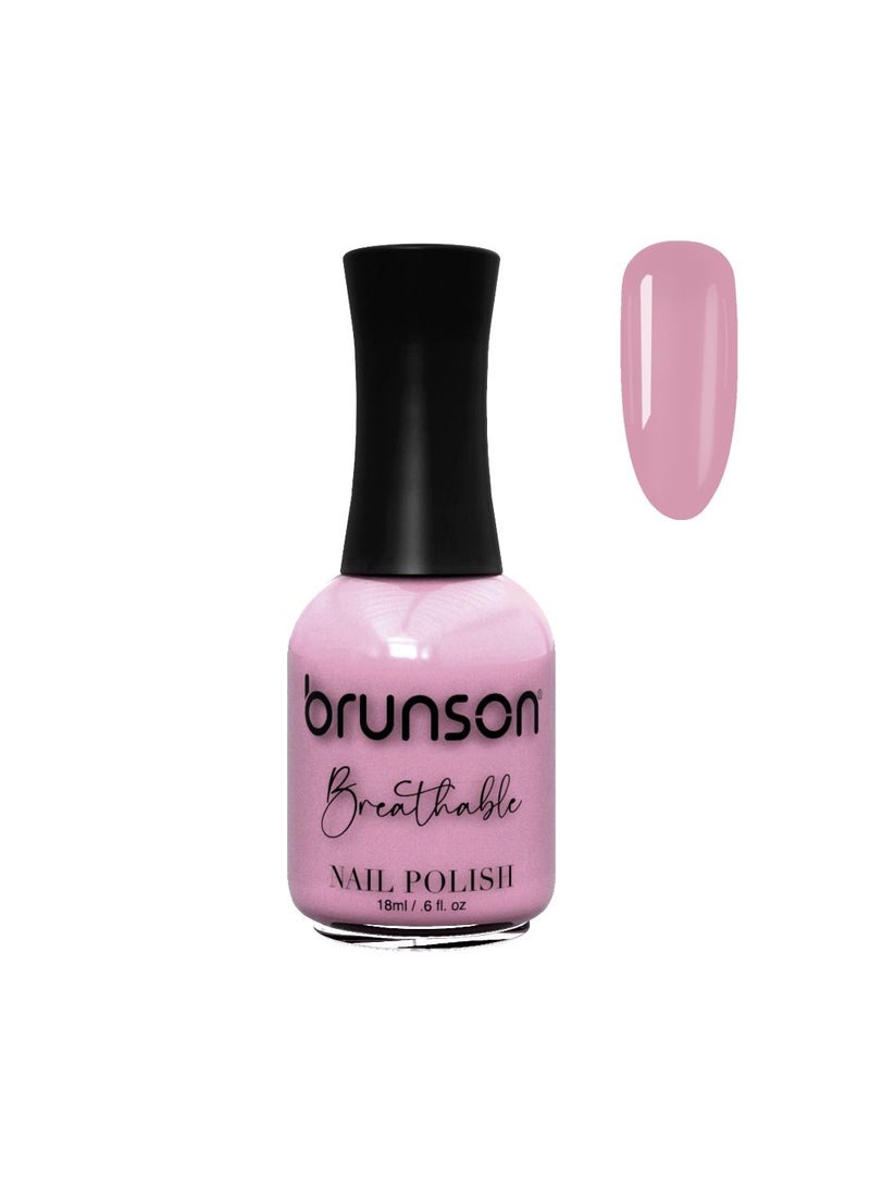 Brunson breathable nail polish halal nail lacquer wudu friendly quick dry long lasting but easy peel off glossy shine water based nail paint 18ml