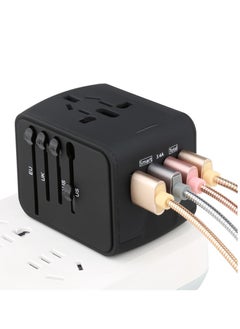 Lencent LENCENT Universal Travel Adapter, GaN III 45W International Charger with 3 USB Ports & 2 USB-C PD Fast Charging Adaptor, Worldwide Wall Charger for iPhone,Samsung,Laptops, Type A/C/G/I (USA/UK/EU/AUS)  - Image 1