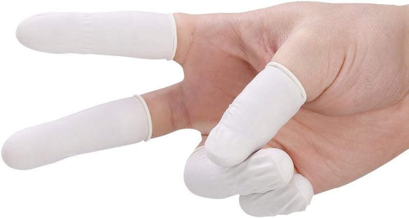 klarako 300pcs Latex Finger Cots Ultra-Thin Safety Durable Elastic Tattoo Manicure Tool - Image 5
