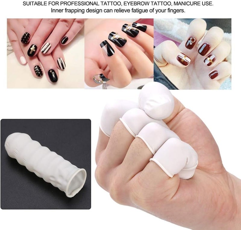 klarako 300pcs Latex Finger Cots Ultra-Thin Safety Durable Elastic Tattoo Manicure Tool - Image 4