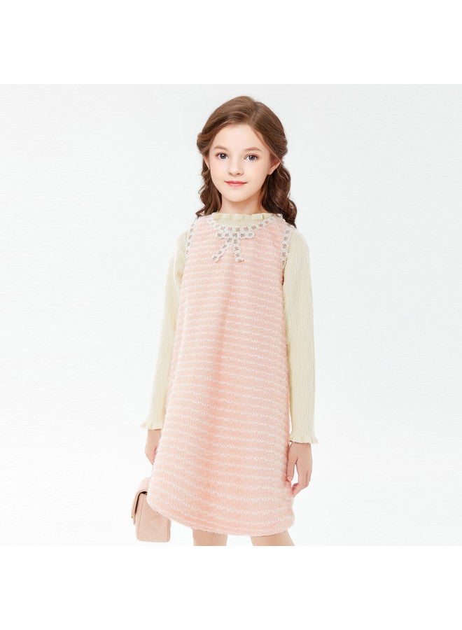 DEESHA Chanel-style Ribbon Vest Dress】sleeveless Pinafore Dress For Girls, Medium And Older Children, Autumn And Winter Collection - Image 2