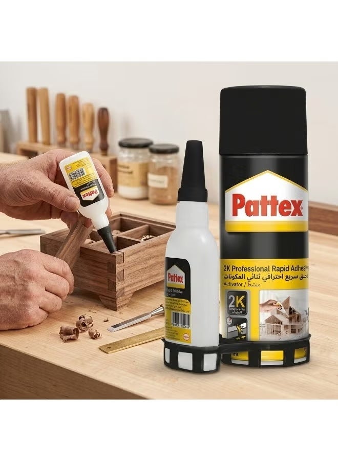 Pattex MDF Kit Super Glue 50ml + Activator 200ml – Fast Bonding Adhesive for MDF, Wood, Furniture, Crafts & DIY Projects - Image 3