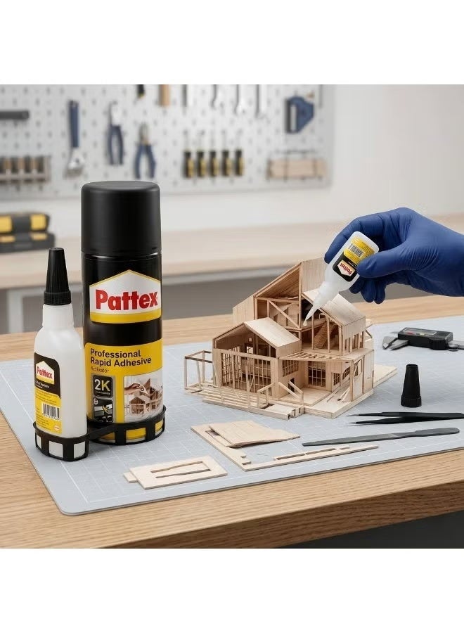 Pattex MDF Kit Super Glue 50ml + Activator 200ml – Fast Bonding Adhesive for MDF, Wood, Furniture, Crafts & DIY Projects - Image 5