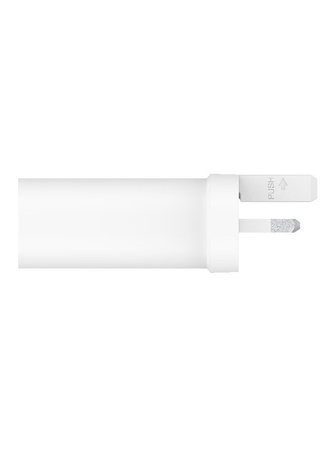 بيلكين شاحن جداري بوست تشارج من بيلكين قدرة 25 وات بتقنية PPS (شاحن سريع بمنفذ USB-C بتقنية PD، لأجهزة سامسونج، جالاكسي تاب، آي باد والمزيد) - يتضمن كابل من USB-C إلى  USB-C أبيض - Image 2