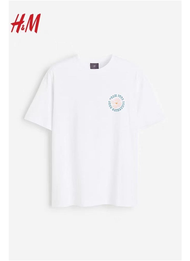 H and M - New HM Casual Loose Cotton Short Sleeved Shirt - Image 1