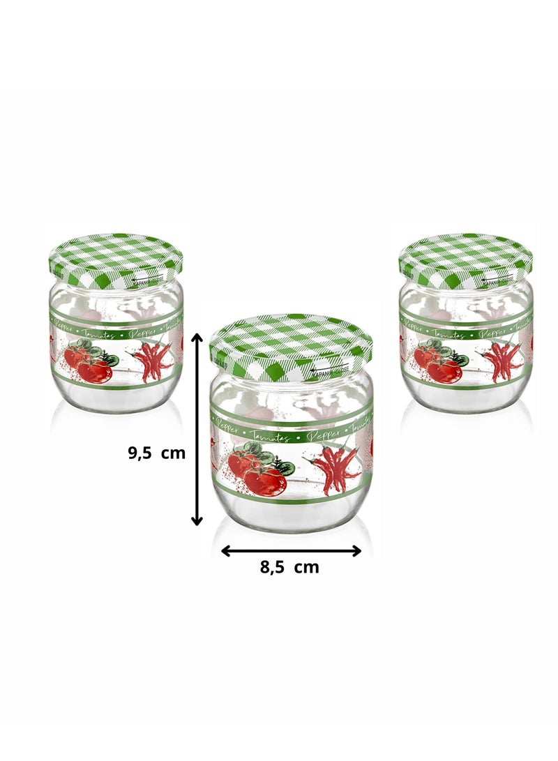 كلوكس طقم مرطبان زجاج صغير غطاء معدن 3 حبة 8.5X9.5 سم - Image 1