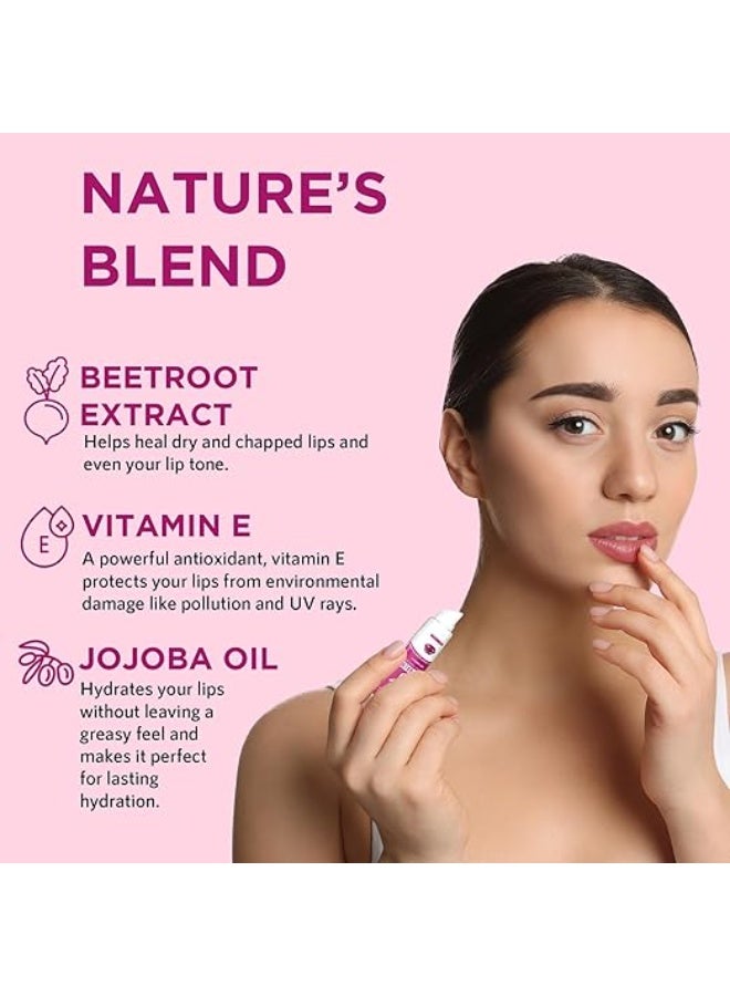 Orgatre Beetroot Lip Balm Tube with Ceramide, Kojic Acid & SPF 30 PA++ | Deep Moisturization & Pigmentation Care | Natural Beetroot Tint | Nourishes, Repairs & Protects Lips | 10g - Pack of 2 - Image 3