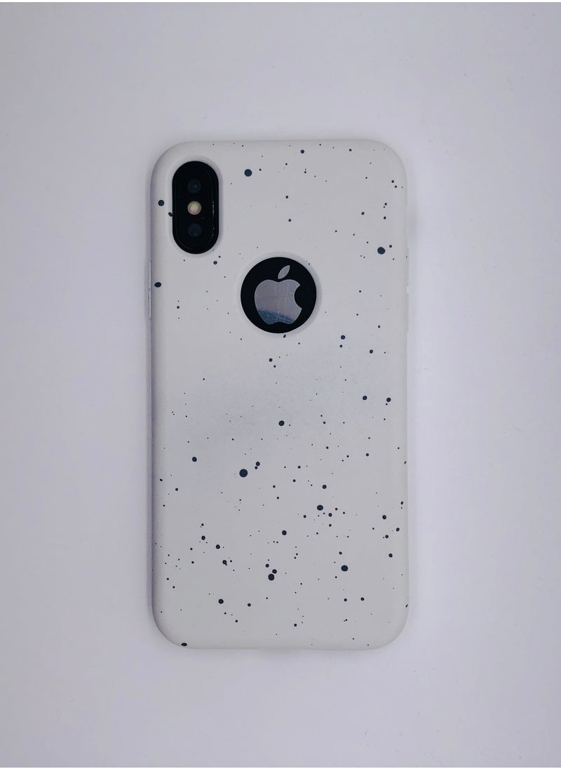 LEEKA iPhone X New Dotted Design Glow Feel PKK Silicone Case for iPhone iX White 