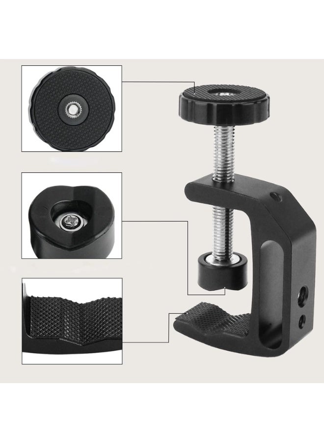 2PCS,Universal C-Clamp Thread Hole For Desktop Mount Holder LCD Monitor Flash Desks Carts Benches Worktables  - Image 2