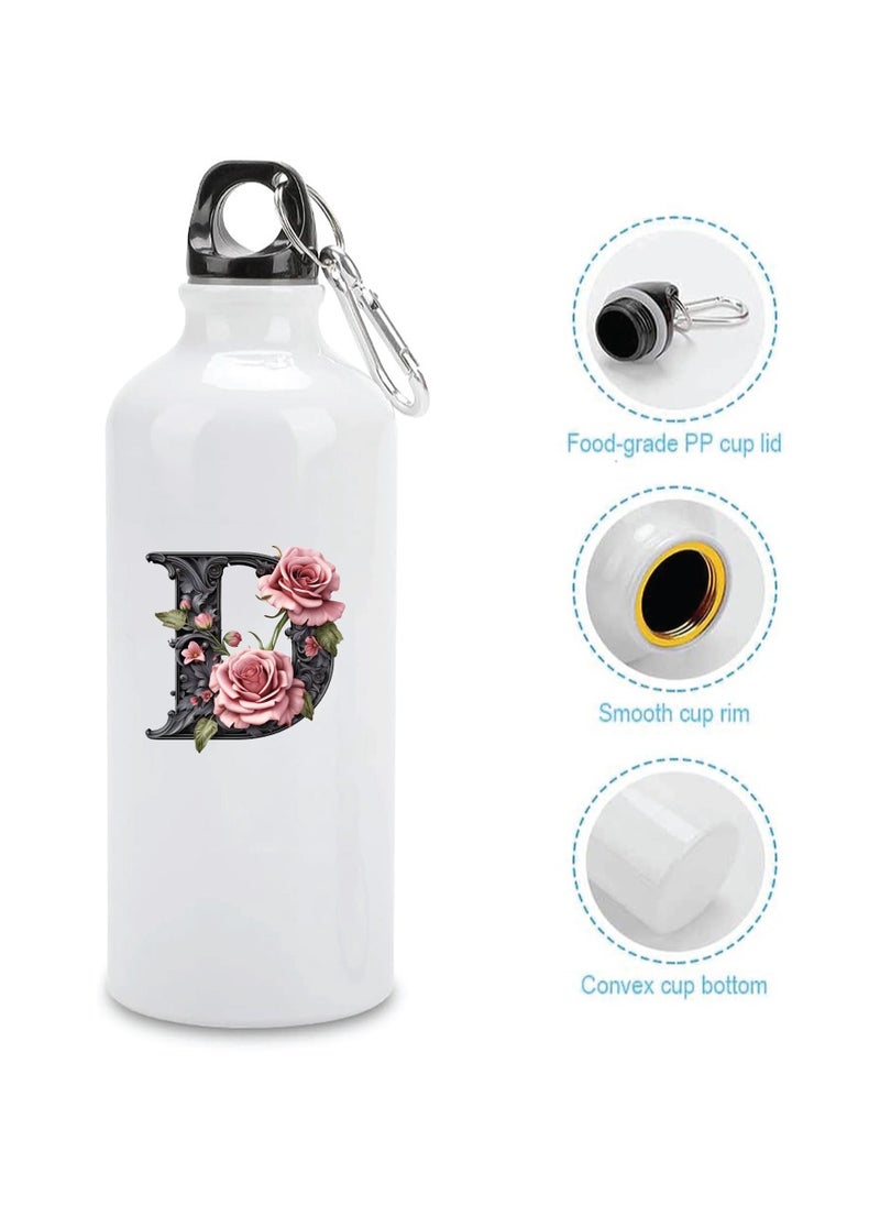 Monogrammed Initial Letter Printed Water Bottle Flask - Stay Hydrated in Style with our Limited Edition Initial Letter Printed Water Flask - Stylish Gift for Birthday - Friends and Family