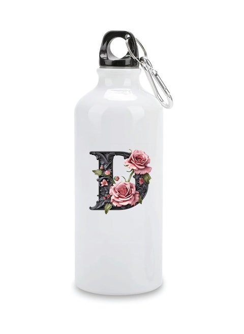 Monogrammed Initial Letter Printed Water Bottle Flask - Stay Hydrated in Style with our Limited Edition Initial Letter Printed Water Flask - Stylish Gift for Birthday - Friends and Family