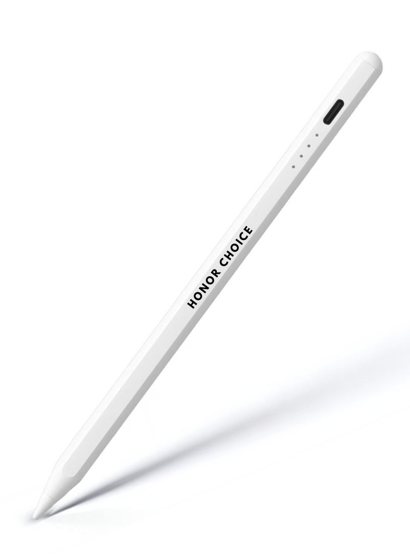 أونور تشويس قلم HONOR Choice Amork Pencil Lite - قلم لمس سعوي عالمي مزود بمشبك مغناطيسي، وشحن USB-C، وعمر بطارية يصل إلى 8 ساعات، ويتضمن رأسًا احتياطيًا - أبيض - Image 1