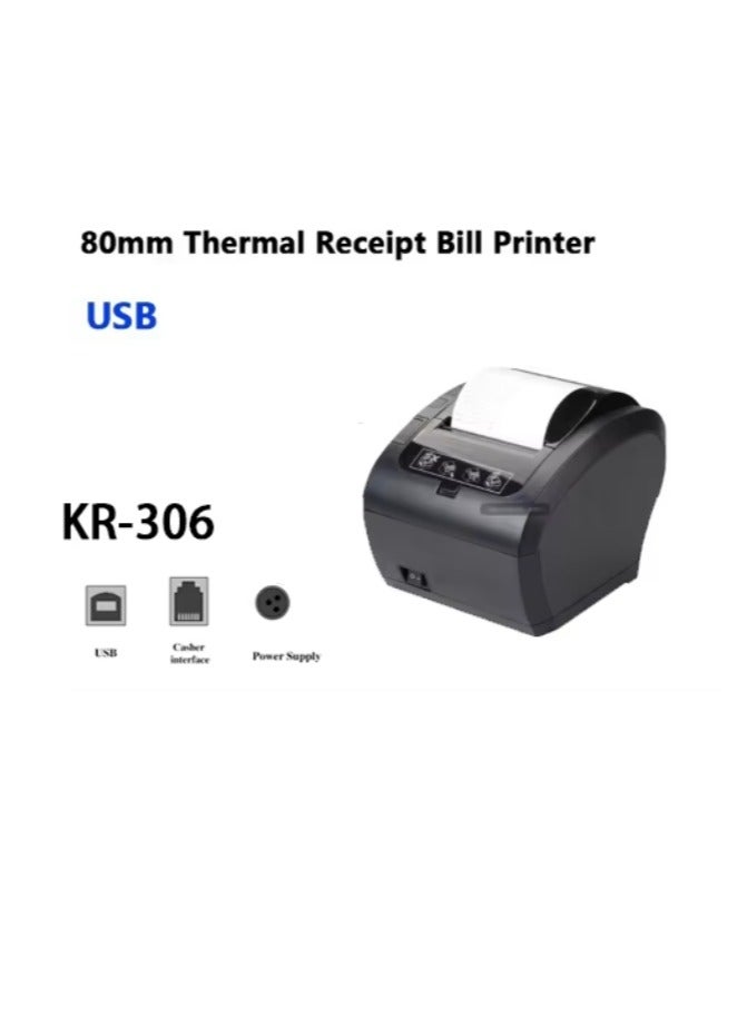 AROAQ 80mm Thermal Printer for Supermarket Cashier and Kitchen Order Printing Automatic - Image 4