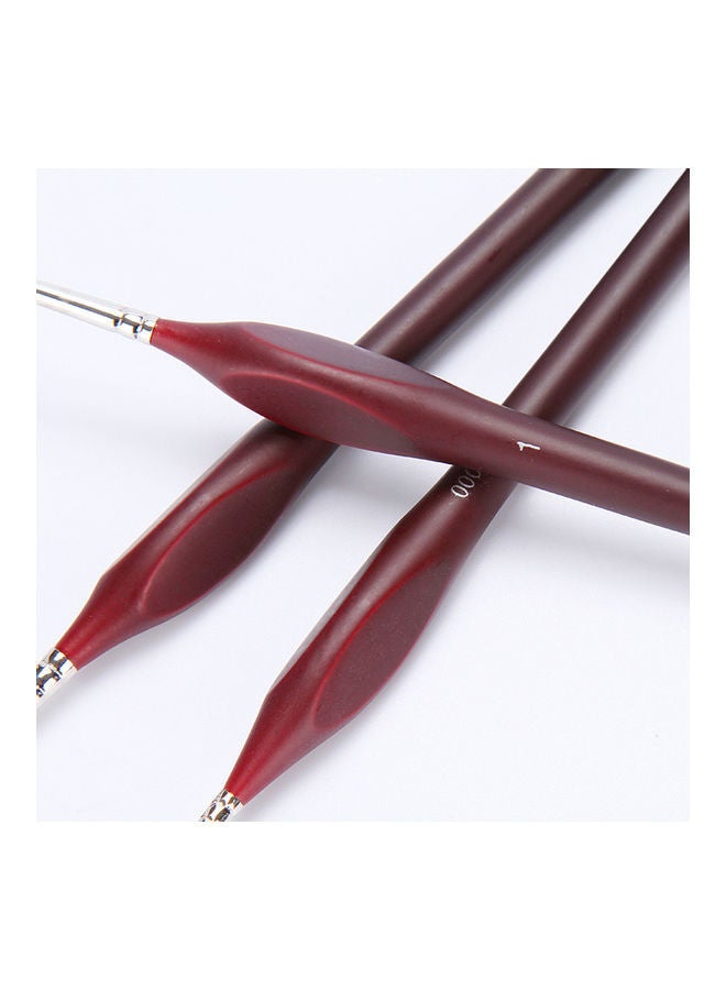 NIBEMINENT 6-Piece Professional Miniature Fine Artist Painting Brush Red - Image 3