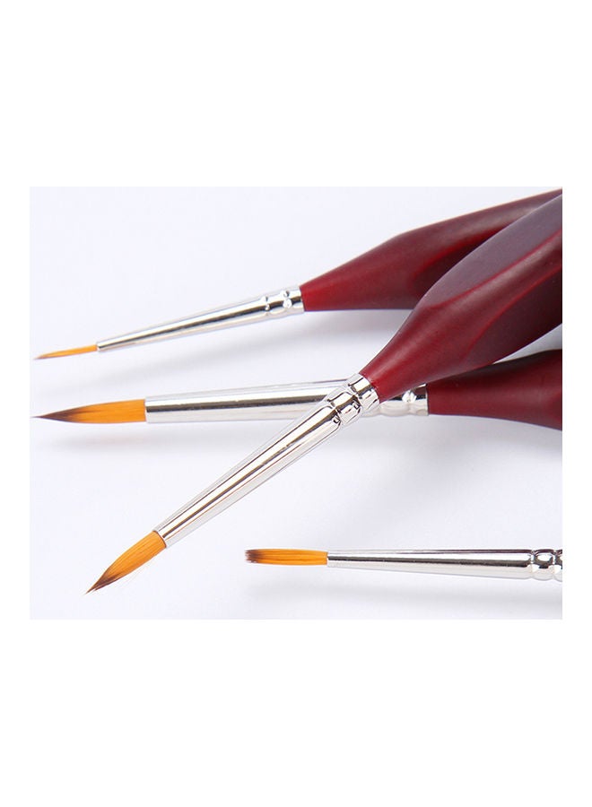 NIBEMINENT 6-Piece Professional Miniature Fine Artist Painting Brush Red - Image 5