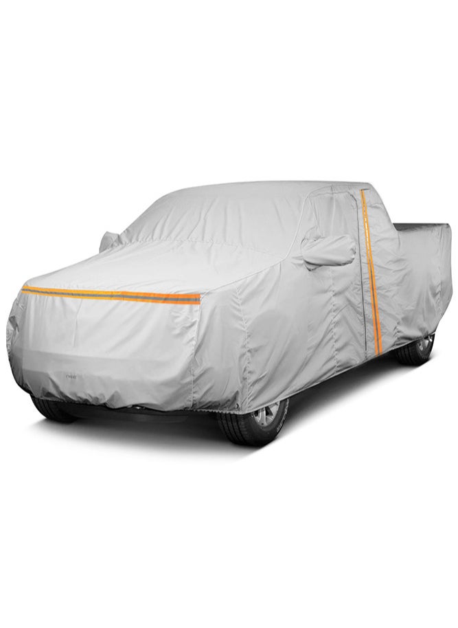 fenex Fenex Car Cover [Pickup Large] – All-Weather Protection | Waterproof, UV-Resistant, Dustproof, Breathable | Indoor/Outdoor Use | Door Zipper & Mirror Pockets | Fits Pickup Trucks (559 × 209 × 173 cm) 