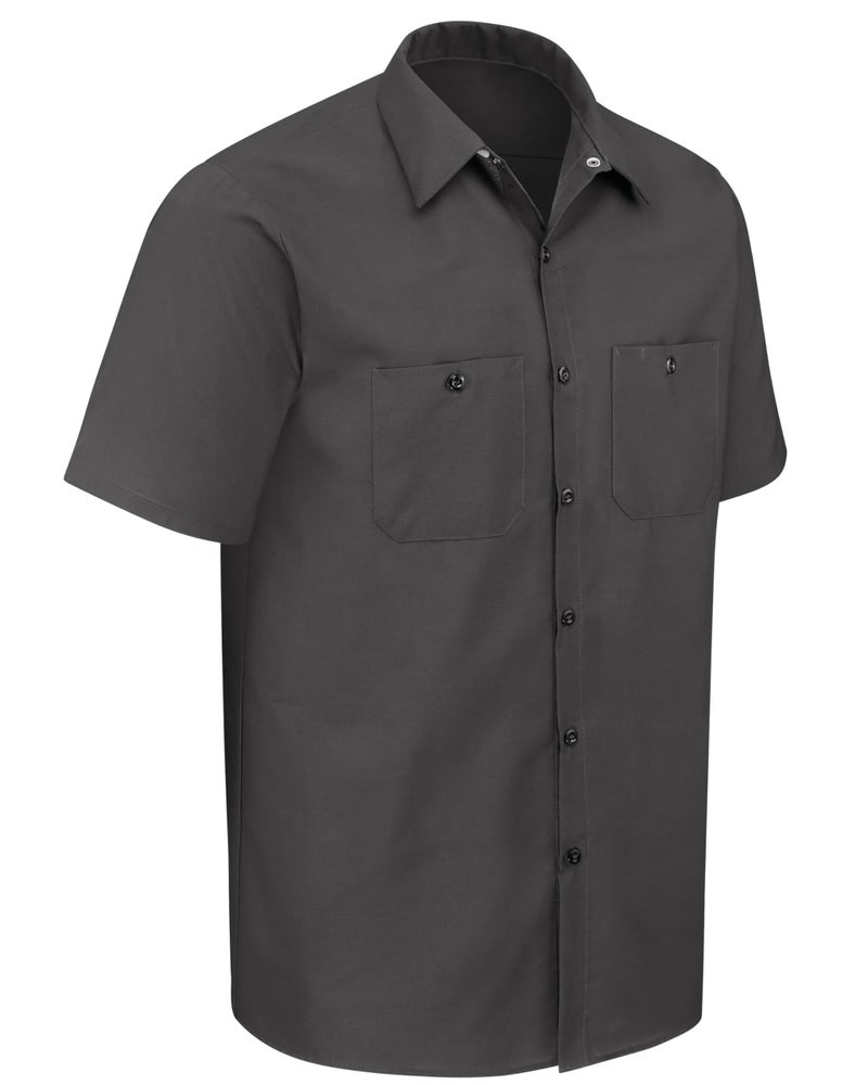 Red Kap Men's Industrial Work Shirt, Regular Fit, Short Sleeve, Charcoal, XX-Large US - Image 5
