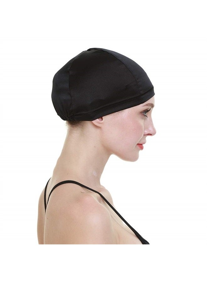 FocusCare Wig Cap,100% Mulberry Silk Hair Loss Cancer Women Bald Head Elastic Band Black - Image 4