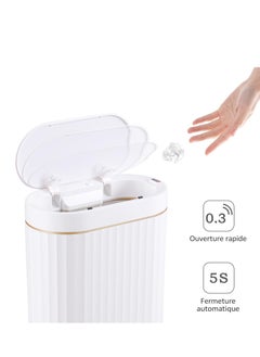 Bathroom Trash Can with Lid, Automatic Trash Can, 8 L Narrow Motion Sensor Trash Can for Bedroom, Bathroom, Office - pzsku/Z0263772173F43B67AFCAZ/45/_/1690184478/9d71ee92-1b86-4cbf-968b-1ce76205e821