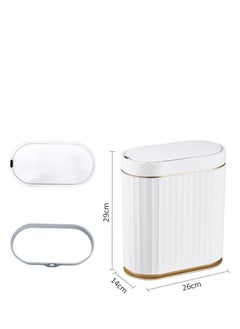 Bathroom Trash Can with Lid, Automatic Trash Can, 8 L Narrow Motion Sensor Trash Can for Bedroom, Bathroom, Office - pzsku/Z0263772173F43B67AFCAZ/45/_/1690184478/bba6ce93-cc56-4fb3-8f62-e92073fe3b21