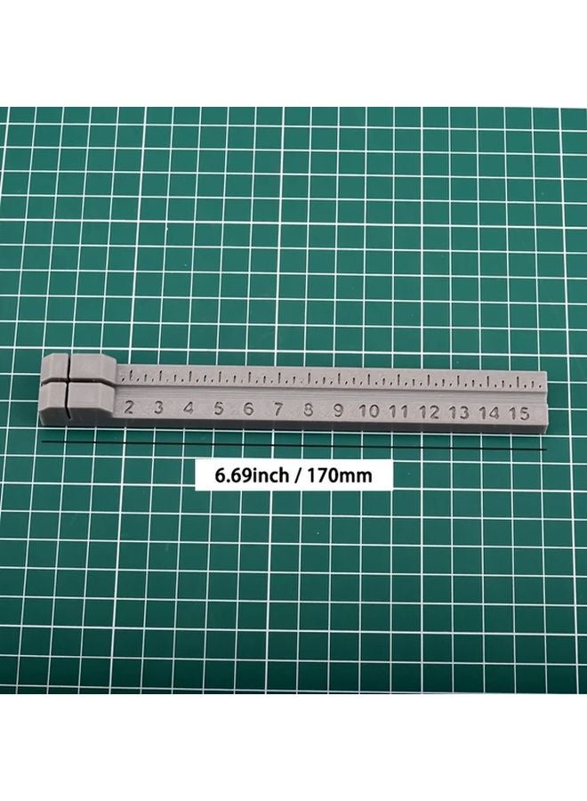 قاطع أنابيب PTFE الرمادي مع مسطرة مزدوجة القياس لأعمال الحرف اليدوية وصناعة النماذج - Image 3