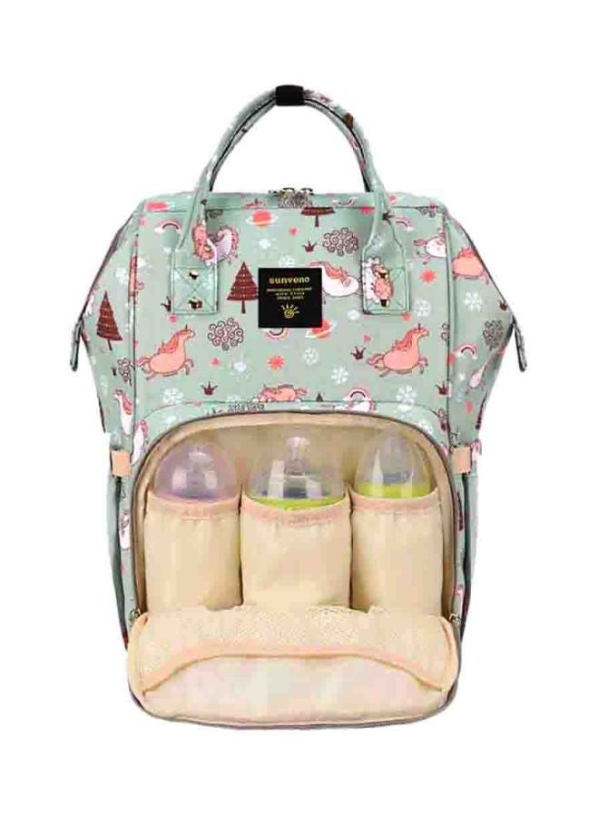 Loquat Dream Sky Printed Diaper Bag With Usb And Hooks, Multiple Inner Pockets, Waterproof Pocket, 6-9 Months - Image 3