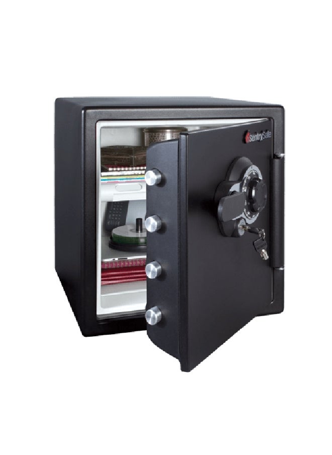SentrySafe - Fireproof and Waterproof Dual Lock Safe Black 39kg SFW123DTB - Image 1