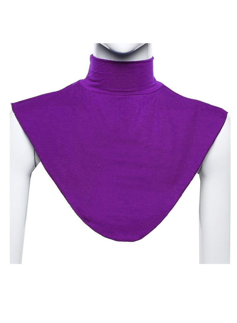 Loquat Ladies Shawl Turtleneck Fake collar Top Neck scarf Purple 