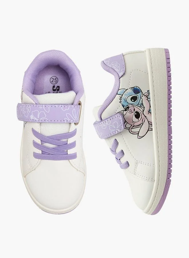 ديزني Girls Hook & Loop Ankle School Sneakers