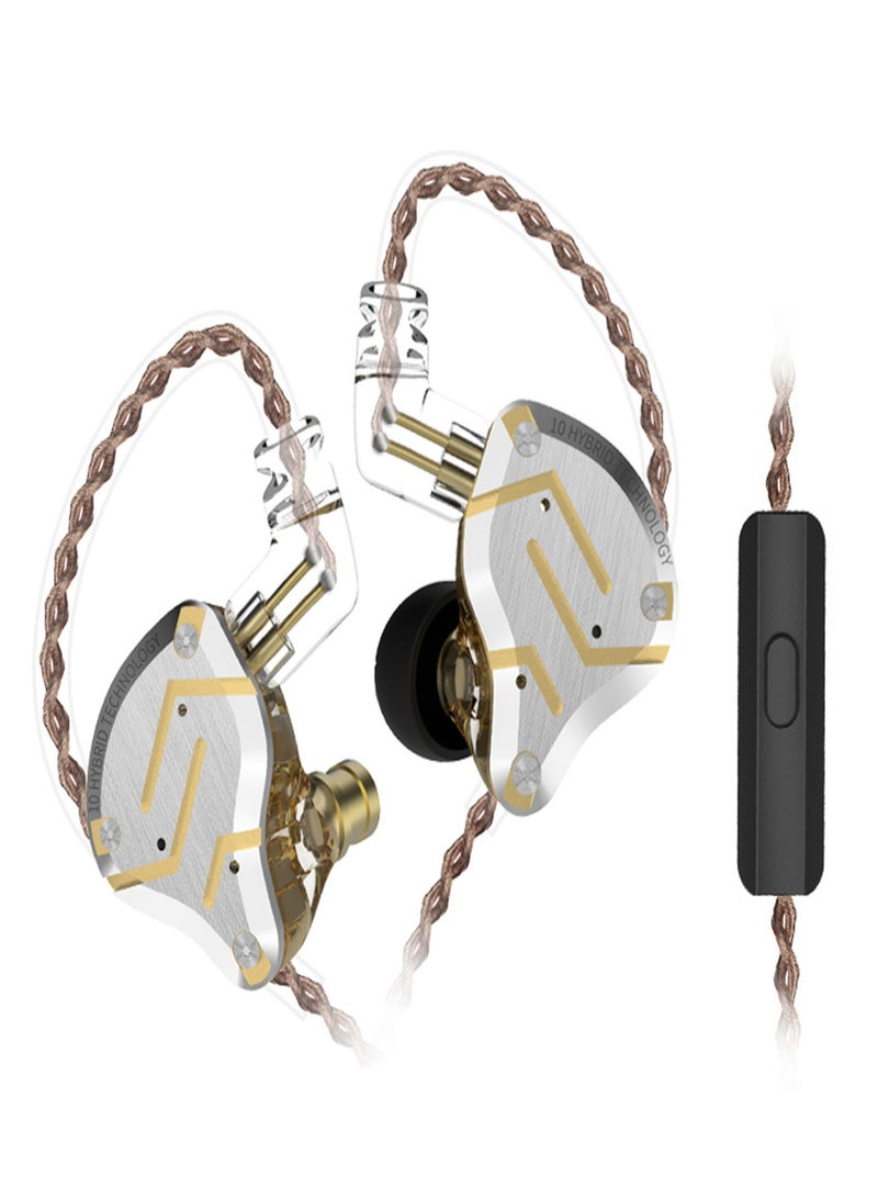 كي زد سماعات أذن سلكية KZ ZS10 Pro مقاس 3.5 مم، 1DD+4BA، سماعة أذن هاي فاي هجينة للموسيقى، سماعة رأس رياضية، كابل قابل للفصل ثنائي السنون، تحكم مدمج مع ميكروفون - Image 1