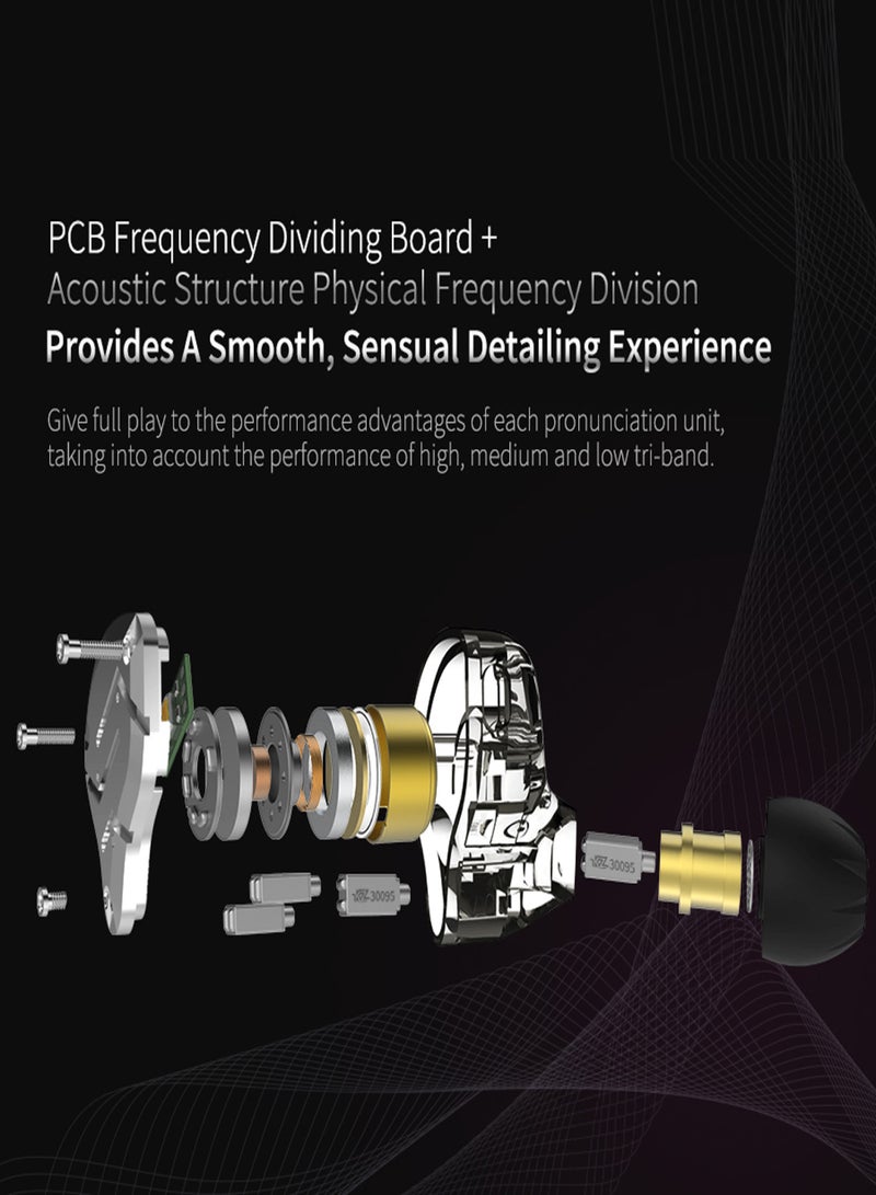 كي زد سماعات أذن سلكية KZ ZS10 Pro مقاس 3.5 مم، 1DD+4BA، سماعة أذن هاي فاي هجينة للموسيقى، سماعة رأس رياضية، كابل قابل للفصل ثنائي السنون، تحكم مدمج مع ميكروفون - Image 3