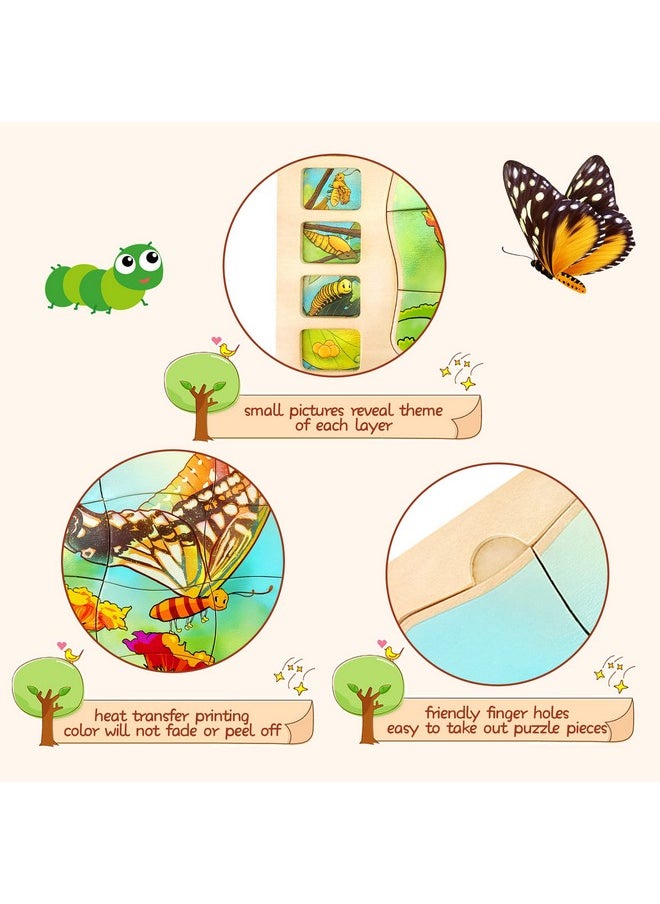 Wooden Puzzles For Kids Ages 4 8, 5 Layers Life Cycle Of A Butterfly Montessori Jigsaw Puzzle For Kids, Children Preschool Learning Educational Puzzles Toys For Boys And Girls - pzsku/Z0263AF39D4ACFA777C05Z/45/_/1724128553/9b4c3c03-f987-4910-80a5-b5bfb40901d4