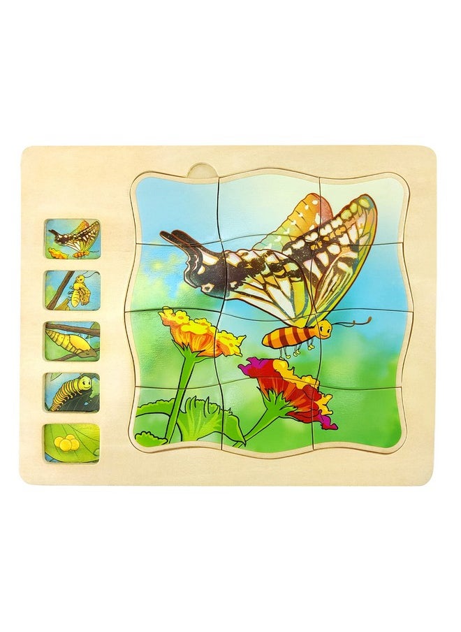 Wooden Puzzles For Kids Ages 4 8, 5 Layers Life Cycle Of A Butterfly Montessori Jigsaw Puzzle For Kids, Children Preschool Learning Educational Puzzles Toys For Boys And Girls - pzsku/Z0263AF39D4ACFA777C05Z/45/_/1724128559/998e21ac-0532-4668-b89a-867fe8a24335