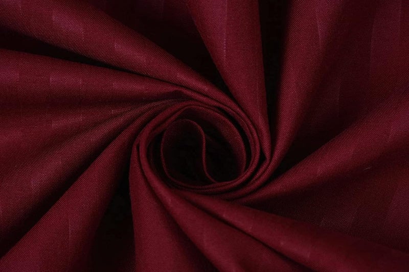Evan Cotton Cotton Striped Plain Color Double Size Bedsheet for Double Bed with Two Pillow Covers for Home I Hotels Rooms I Guest House 90x100 Inch Maroon Color - Image 2